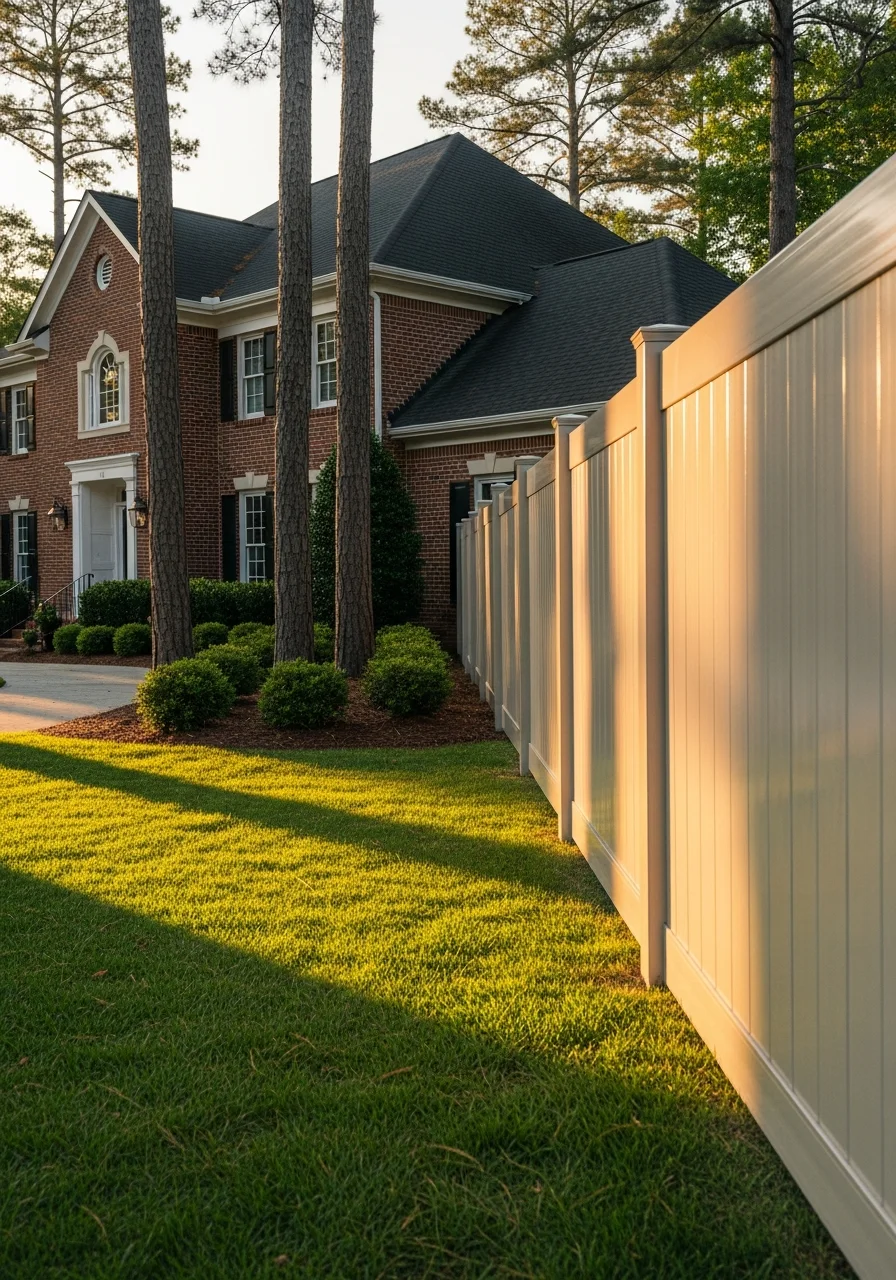 Suburban Raleigh home with landscaping and driveway in afternoon light.